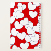 白いハートが赤を打つ ノートブック (裏面)