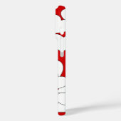 白いハートで赤いiPhoneカバーを打つ Case-Mate iPhoneケース (裏面 / 左)