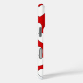 白いハートで赤いiPhoneカバーを打つ Case-Mate iPhoneケース (裏面 / 右)