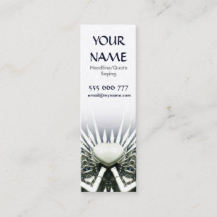 白いハートのサイエンスフィクションの小型名刺 スキニー名刺