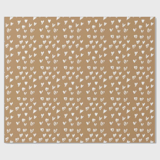 白いハートの包装紙 ラッピングペーパー