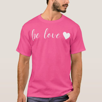 白いハートの友達を愛して Tシャツ