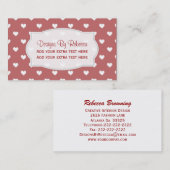 白いハートの名刺との赤 名刺 (正面/裏面)