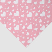 白いハートの模様 – バレンタインデー 薄葉紙 (詳細)