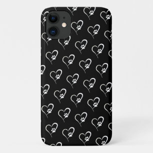 白いハートの犬の足あと Case-Mate iPhoneケース iPhone 11 ケース