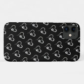 白いハートの犬の足あと Case-Mate iPhoneケース iPhone 11 ケース (裏面(横))