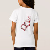 白いハートのTシャツ Tシャツ (裏面)