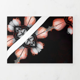 「白いハートは太陽から黒い」デコ&フューチャー 三つ折りクリスマスカード