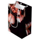 「白いハートは太陽から黒い」 ミディアムペーパーバッグ (正面アングル)