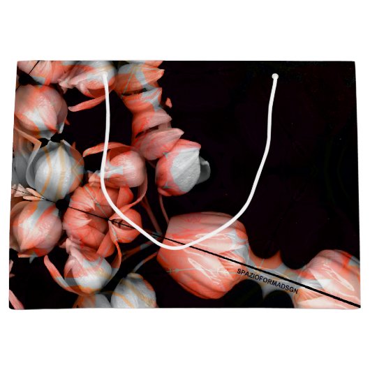 「白いハートは太陽から黒い」 ラージペーパーバッグ (正面)