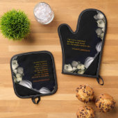 「白いハートは月から黒い」とIndifference 鍋つかみ&鍋敷きセット (トップダウン)