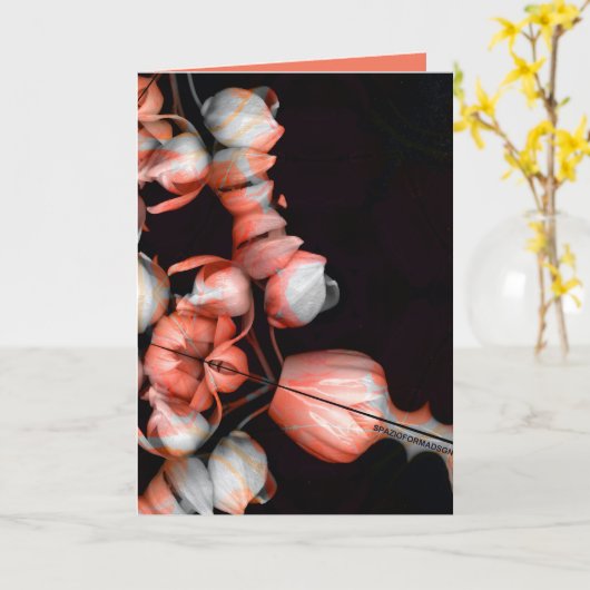 「白いハートを太陽から黒に変える」と時間 カード (黄色い花)