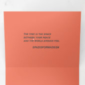 「白いハートを太陽から黒に変える」と時間 三つ折りクリスマスカード (内部最初)