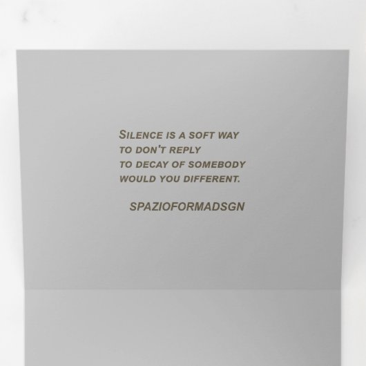 "白いハートを黒に" & Indifference Silence 三つ折りクリスマスカード (内部最初)