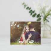 白いハート写真はがきを保存する 案内ポストカード (スタンド正面)