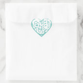 白いハート感謝していが漢字の多くを形作った ハートシール (バッグ)