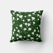 白いハート状の花模様 クッション (裏面)