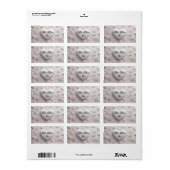 白いハート(エンボスルック) ラベル (フルシート)