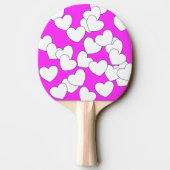 白いハート 卓球ラケット (裏面)