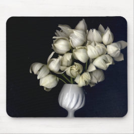 「白いハート（黒）」 マウスパッド