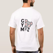 白いハーフスリーブTシャツ Tシャツ (裏面)