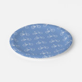 白いバイクの男の子 ペーパープレート (アングル)