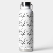 白いバックグロの離れ白と黒の写真 ウォーターボトル (背面)