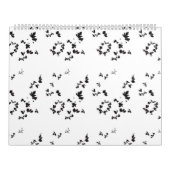 白いバックグロの離れ白と黒の写真 カレンダー (カバー)