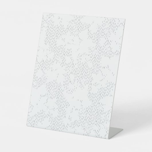 白いバックグロを持つ白黒の写真枠 台座サイン (正面)