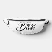 白いバックパック（黒の文字） ファニーパック (レイダウン)