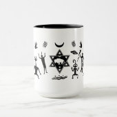 白いバッファローの種族の精神 マグカップ (中央)