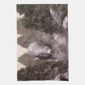 白いバッファロー キッチンタオル (縦)