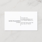 白いバナー建築、ビルダー、アーキテクトロゴ 名刺 (裏面)