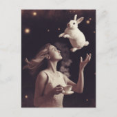 白いバニーとシュール茶 ポストカード (正面)