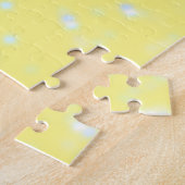 白いバニーと花 ジグソーパズル (側面)