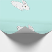 白いバニーの包装紙 ラッピングペーパー (角)