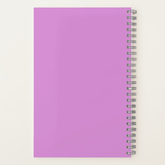 白いバニーの薄紫紫の水玉模様 ノートブック (裏面)