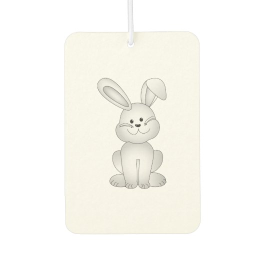 白いバニーのclipart カーエアーフレッシュナー (正面)