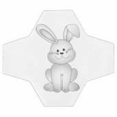 白いバニーのclipart サッカーボール (フラット)