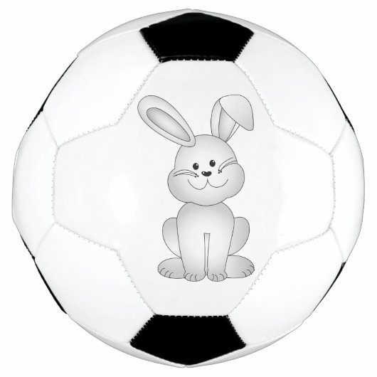 白いバニーのclipart サッカーボール (正面)