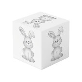 白いバニーのclipart フォトキューブ (裏面アングル)