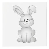 白いバニーのclipart フォトキューブ (正面)