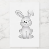 白いバニーのclipart フードラベル (シングルラベル)