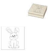 白いバニーのclipart ラバースタンプ (押印)