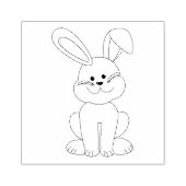 白いバニーのclipart ラバースタンプ (インプリント)