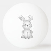 白いバニーのclipart 卓球ボール (正面)