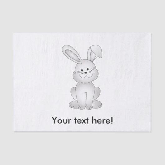 白いバニーのclipart 薄葉紙 (正面)