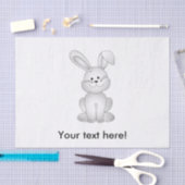 白いバニーのclipart 薄葉紙 (クラフト)