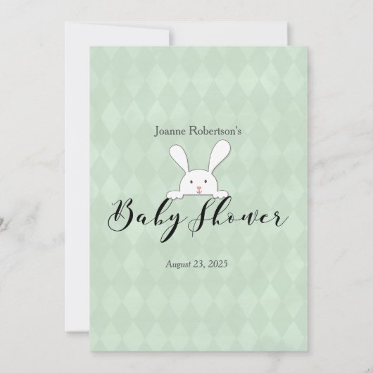 白いバニーアーガイルグリーン旧妻テイルズゲーム 招待状 (裏面)