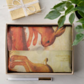 白いバニーウサギのカスタムな10lbティッシュペーパー 薄葉紙 (ギフト)